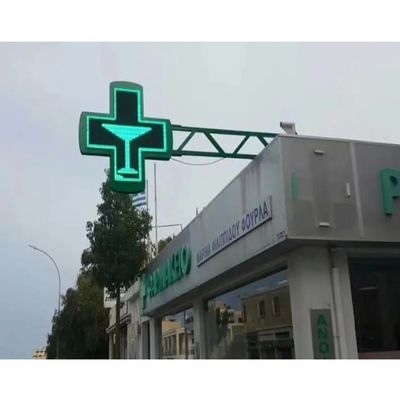 IP65 Εξωτερικό P10 LED Φαρμακείο Cross Display LED Πίνακα Πίνακας πλήρους χρώματος