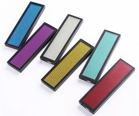 Vibrant Single Color Name Tag Led Display With Bluetooth Control 12x48 Pixels